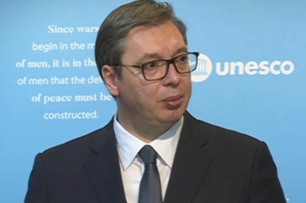 VUČIĆ U PARIZU:Kosovo ne može da postane član UNESKO! Srpskom nasleđu na KiM je potrebna zaštita!