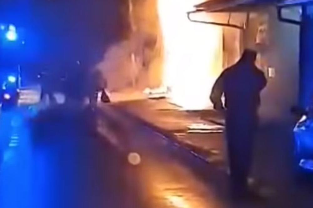 POŽAR U SARAJEVU: Vatrena stihija divljala u pola noći! Izgorela vulkanizerska radnja! (VIDEO)