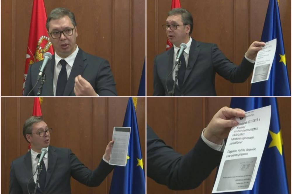 VUČIĆ O PRODAJI MINA: Đilas pokazao samo osminu dokumenta, zašto rušite Srbiju? Malom sam davno rekao da pocepa doktorat