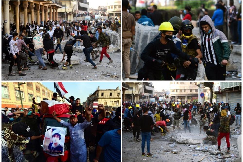 NAJKRVAVIJI DAN PROTESTA U IRAKU: U sukobima u na jugu zemlje stradalo 13 demonstranata (FOTO,VIDEO)