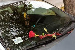 ZNAČI ROMANTIKA! ZEMUNKA NAŠLA RUŽU NA AUTOMOBILU! Njena reakcija je HIT, a tek poruka za anonimnog udvarača! (FOTO)