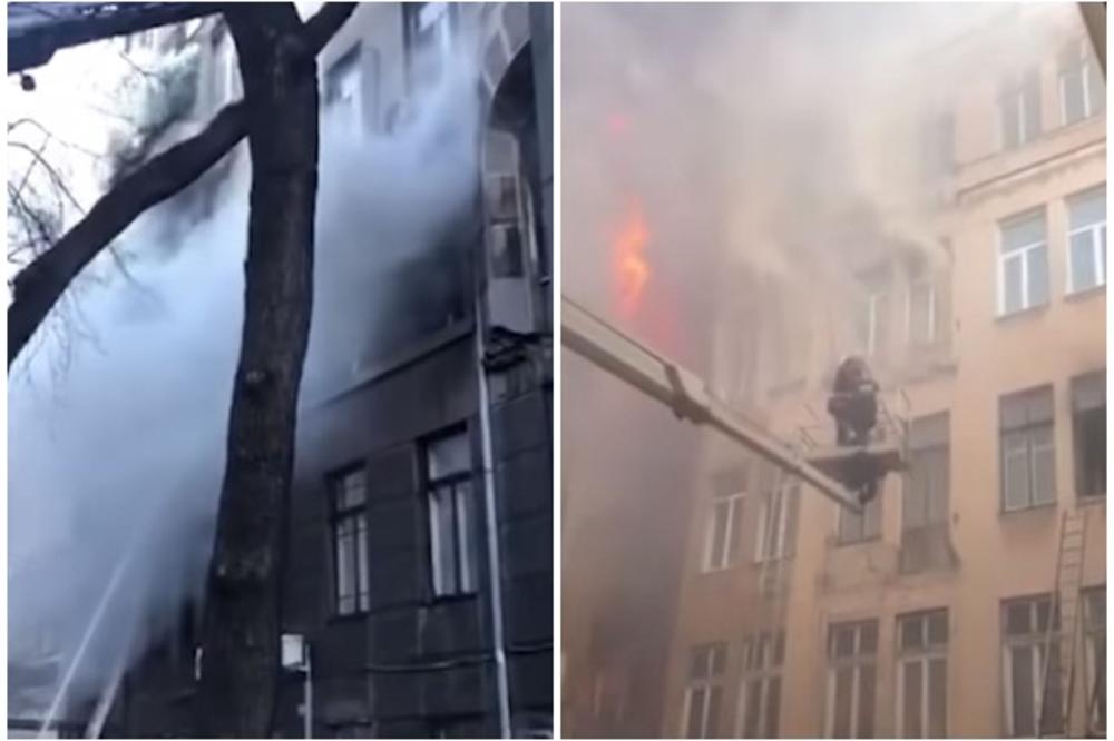 POŽAR NA FAKULTETU U ODESI: Gori 1.000 kvadratnih metara, postoji opasnost da se zgrada uruši! Ima povređenih! (VIDEO)