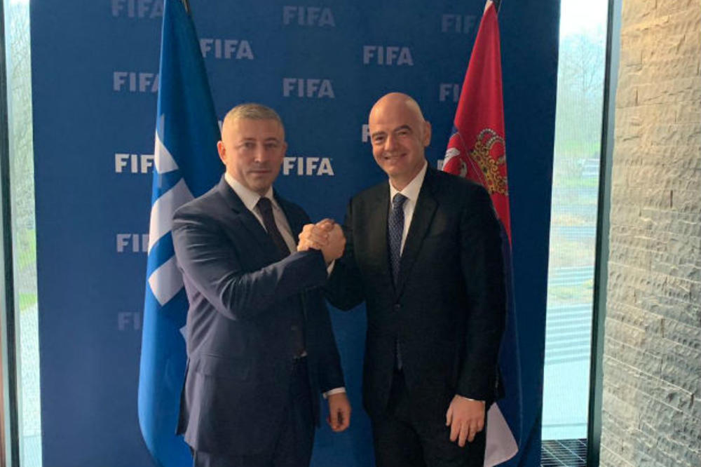 SLAVIŠA KOKEZA POSETIO ĐANIJA INFANTINA: Predsednik FSS sastao se sa prvim čovekom FIFA, dogovorena poseta Srbiji!
