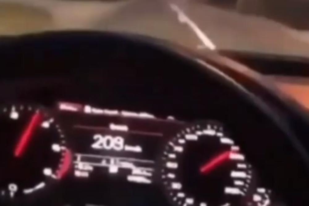 JOŠ JEDAN ŠOK SNIMAK ISPLIVAO NA DRUŠTVENIM MREŽAMA: Divljao po ulicama Pazara, gazio čak 209 kilometara na čas! (VIDEO)