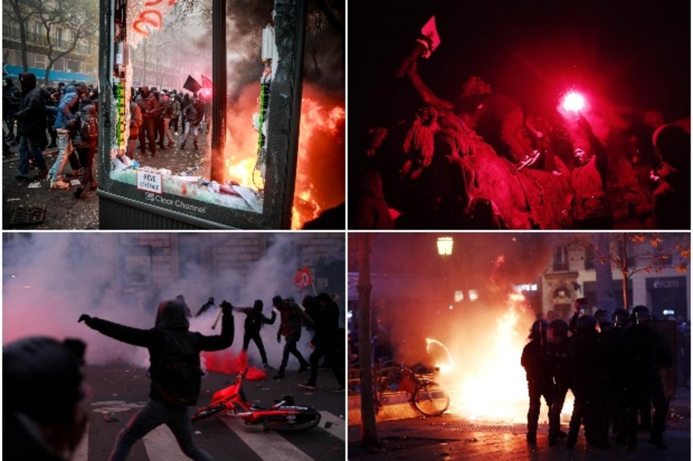 RAT NA ULICAMA PARIZA: Policija bacila suzavac na demonstrante, ceo grad gori (FOTO, VIDEO)