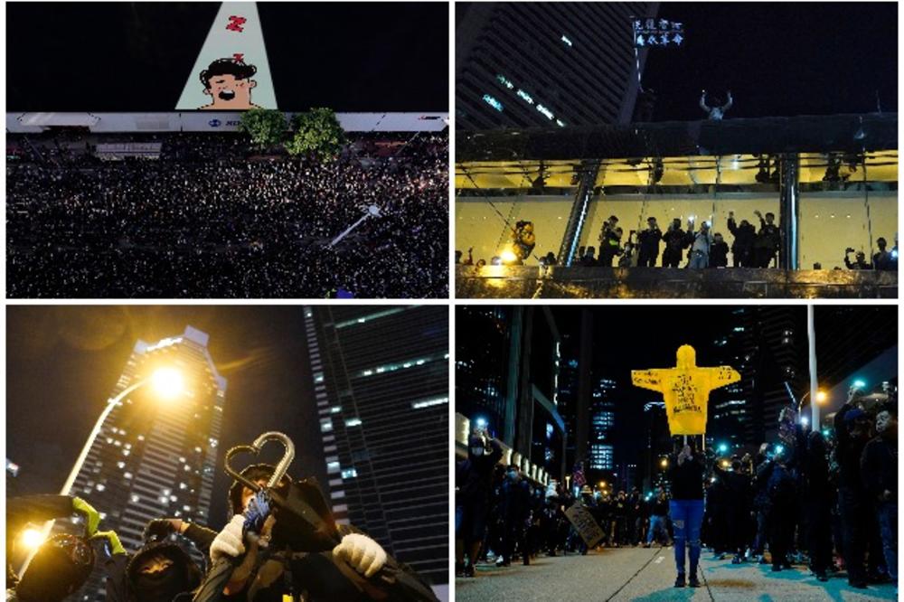 CRNI DEMONSTRANTI NA ULICAMA HONGKONGA: 800.000  na protestima poslali jasnu poruku (FOTO)
