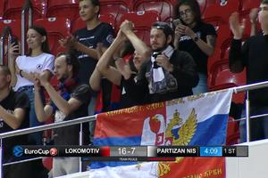 PREVALILI 1350 KILOMETARA DA BODRE PARTIZAN: Navijači CSKA u Krasnodaru pružaju podršku crno-belima protiv Lokomotive