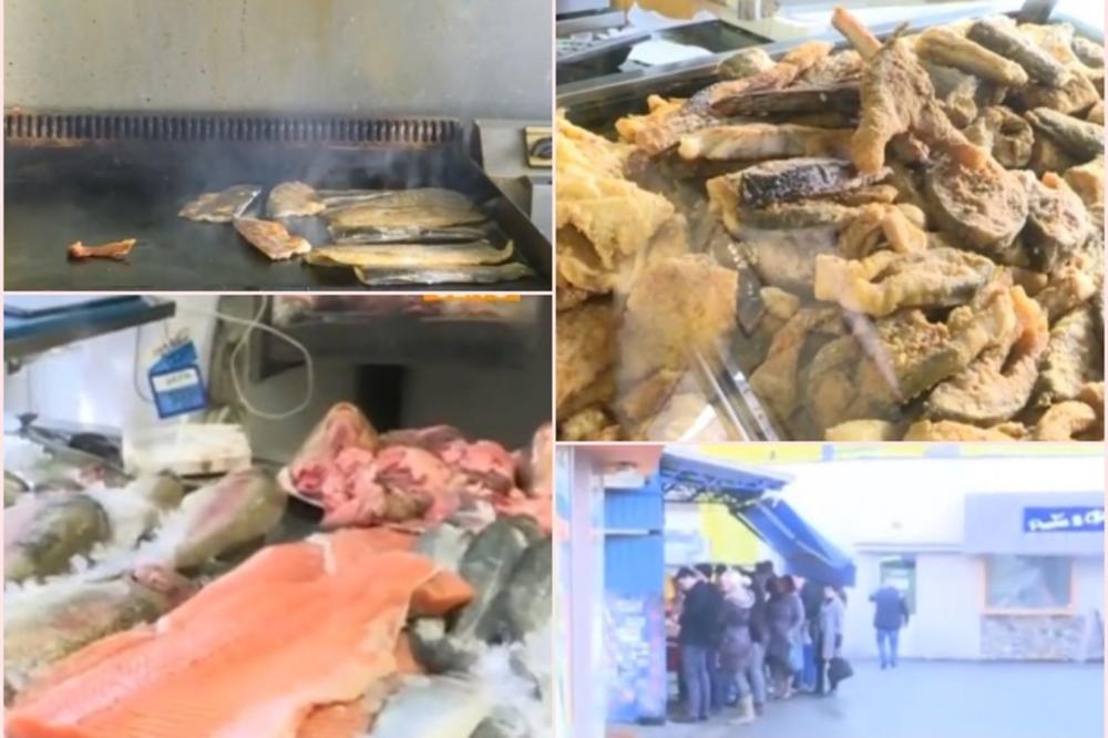 LUDNICA NA PIJACAMA, OPSADNO STANJE: Ispred ribarnica redovi, najviše se prodaju šaran, pastrmka i oslić (VIDEO)