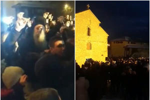 VELIČANSTVEN PRIZOR U ĐURĐEVIM STUPOVIMA: Više od 5.000 vernika na molebanu, pevalo se i Oj Kosovo, Kosovo (VIDEO)