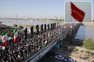 SULEJMANIJEVO TELO STIGLO U IRAN: Hiljade ljudi u povorci, zavijorila se crvena zastava koja znači samo jedno! (VIDEO)