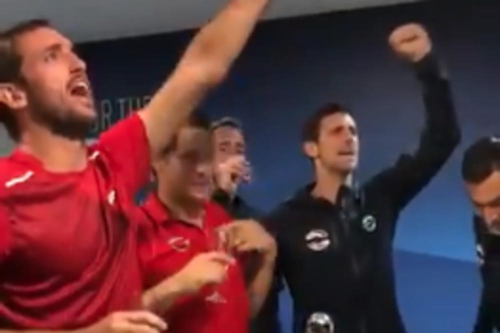KOJA LUDNICA U SIDNEJU! Srpski teniseri uz ''Marš na Drinu'' i ''Vidovdan'' proslavili trofej na ATP Kupu! VIDEO