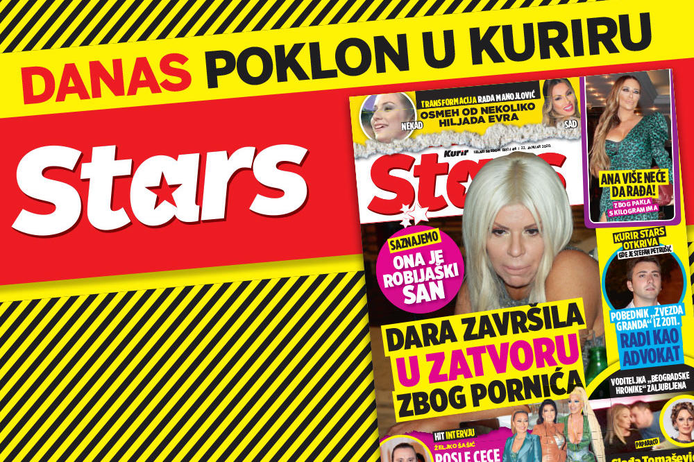 DANAS POKLON U KURIRU! NOVI STARS: Dara Bubamara završila u zatvoru zbog pornića
