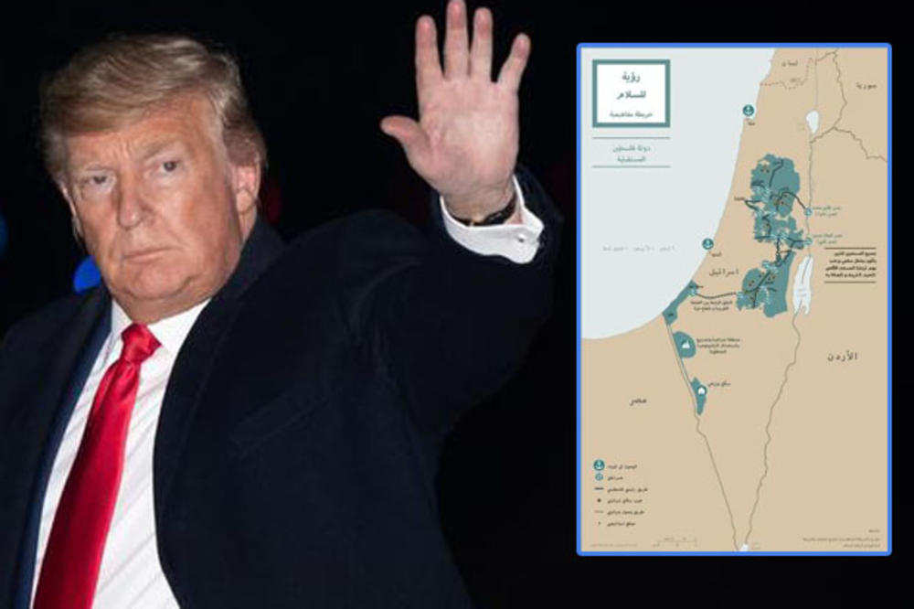 OVO SU GRANICE PALESTINSKE DRŽAVE Trampov predlog šok za sve, Palestinci dobijaju veću teritoriju, ali je ne žele (FOTO)