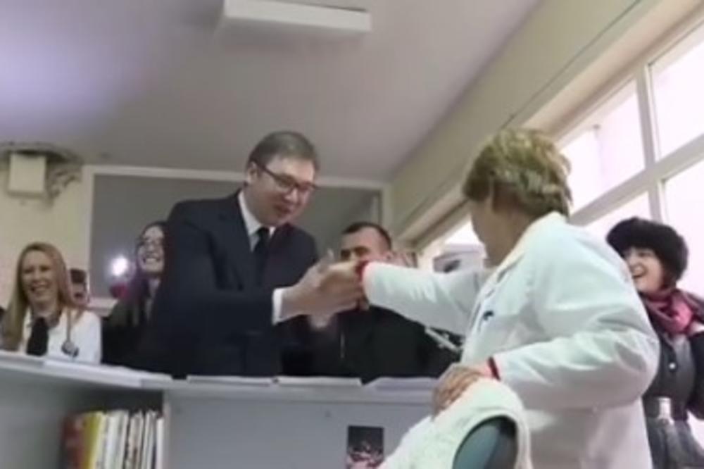 HIT-VIDEO IZ DRVARA: Vučić došao u dom zdravlja, a sekund kasnije morao da ukaže pomoć medicinskoj sestri?!