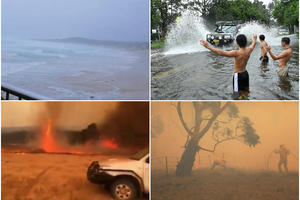 HAOS U AUSTRALIJI: S jedne strane ciklon, talasi od 14 m i poplave, sa druge vatreni tornado i nesnosna vrućina (VIDEO)