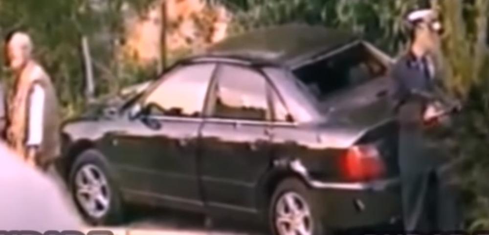 Audi A4 u kom je ubijen Sklole, ostao mrtav na licu mesta 