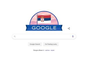 GUGL U BOJAMA SRBIJE: Internet pretraživač našim građanima čestita Dan državnosti, Vučić se zahvalio