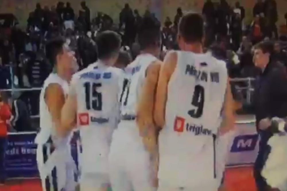 CRNO-BELO LUDILO U ŽELEZNIKU: Pogledajte slavlje košarkaša Partizana sa navijačima posle plasmana na F8 Evrolige (VIDEO)