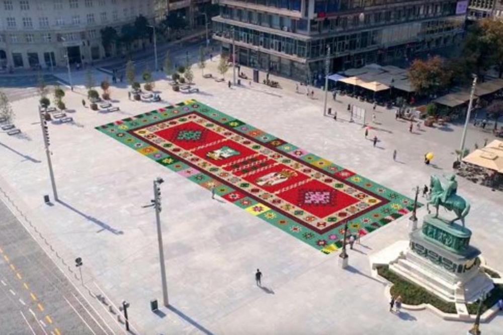 SPEKTAKL U NAJAVI KAKAV BEOGRAD NIJE VIDEO: Cvetni tepih od 1.200 m na Trgu republike! Koji vam je motiv najlepši? FOTO