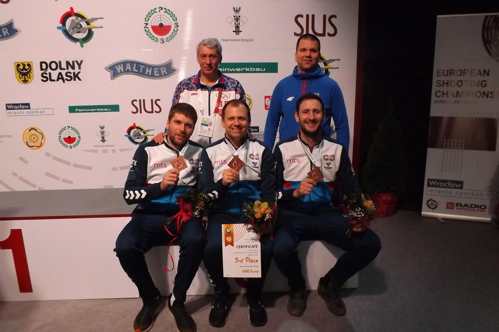 OSVOJILI ODLIČJE: Strelci Srbije osvojili bronzu u ekipnom takmičenju pištoljem na EP!