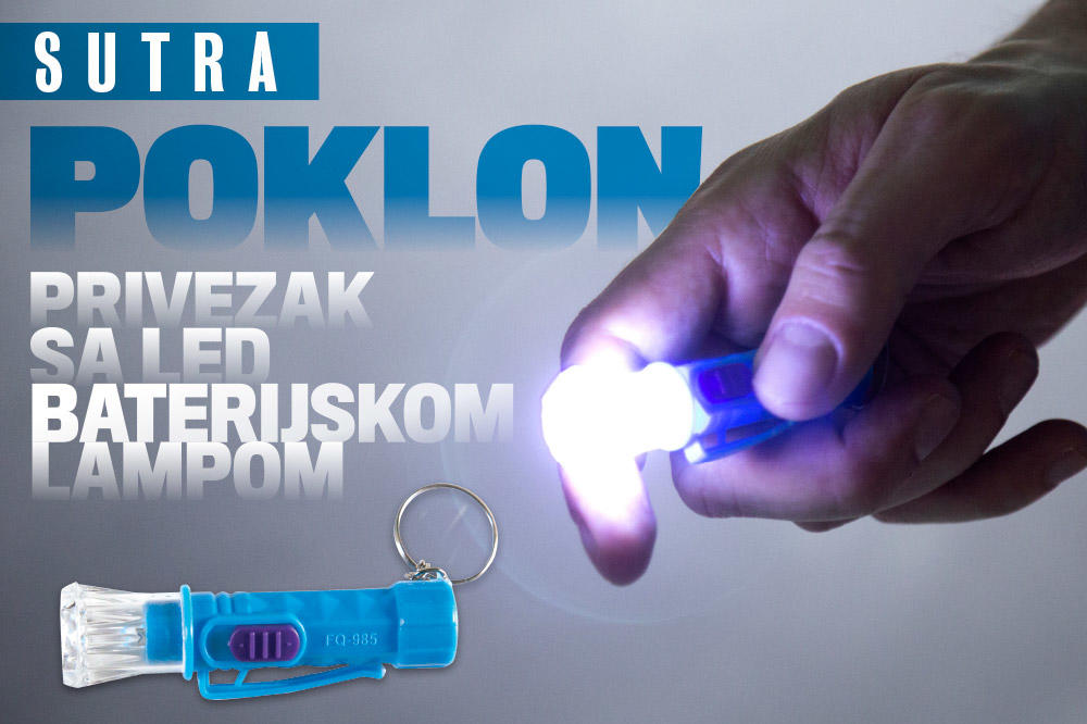 SUTRA NE PROPUSTITE POKLON! SAMO U KURIRU: Privezak sa LED baterijskom lampom
