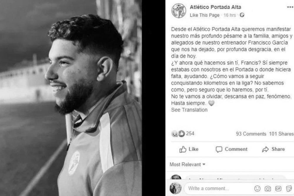 TRAGEDIJA POTRESLA ŠPANIJU: Mladi fudbalski trener preminuo od koronavirusa u 21. godini