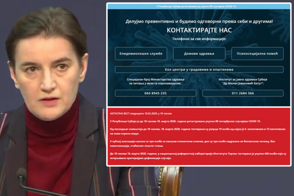 ANA BRNABIĆ: Dani pred nama su presudni, za one koji dolaze u Srbiju a ne poštuju izolaciju DRAKONSKE MERE