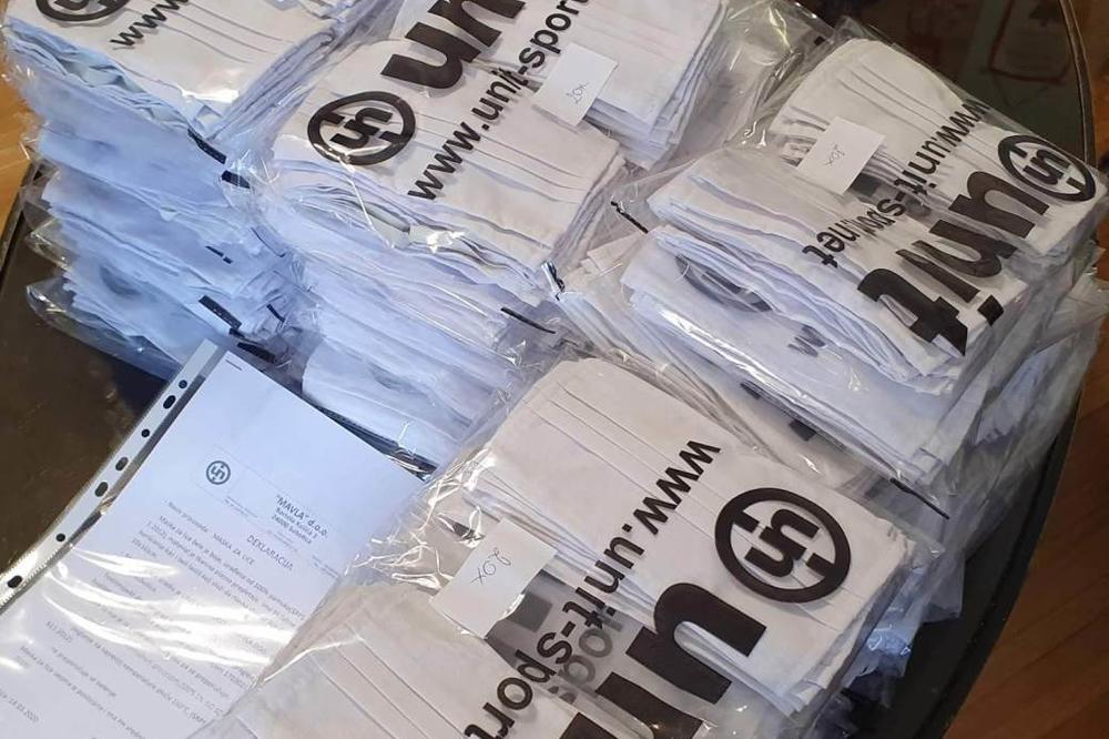 Kompanija "Unit-sport" iz Subotice donirala 2.000 zaštitnih maski