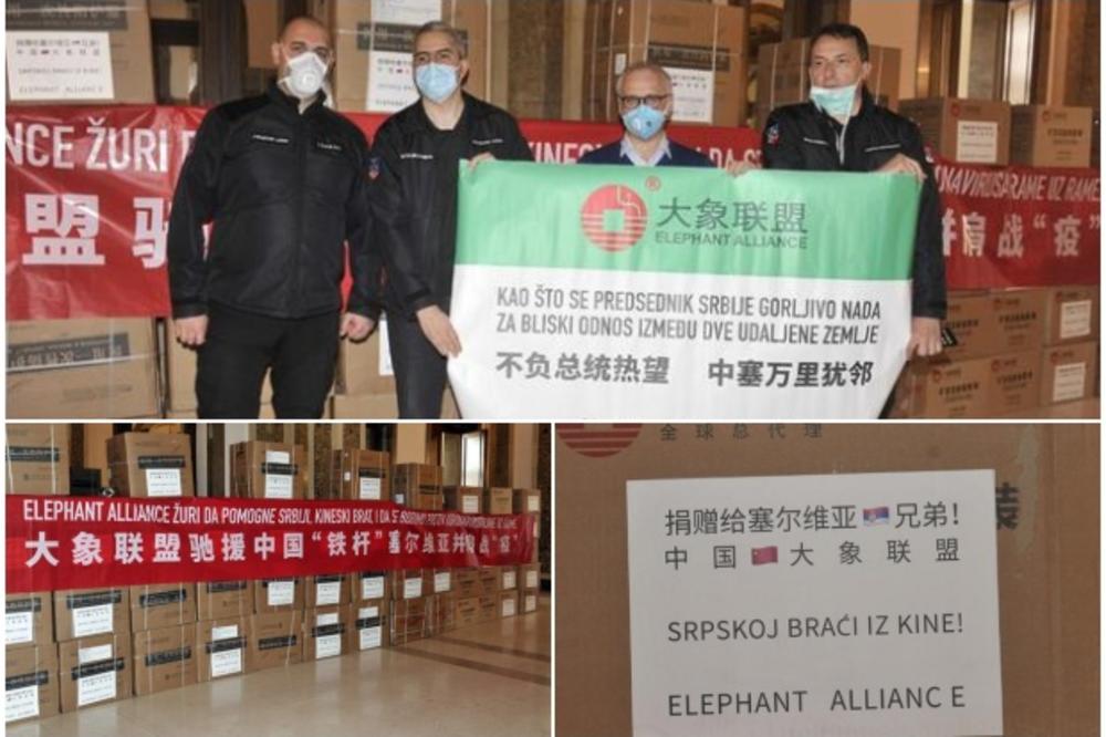 NOVA TURA KINESKE POMOĆI SRPSKOJ BRAĆI: Kineski prijatelji poslali na hiljade maski, zaštitnih odela i dezinfekciju