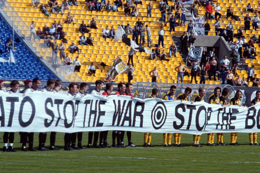 DAN KAD SU PARTIZAN I AEK JASNO REKLI: NATO, zaustavi rat, stop bombardovanju! VIDEO