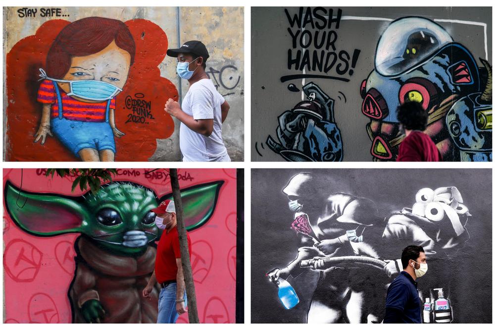 ULICE SU PUSTE ALI ZIDOVI OPOMINJU: Grafiti umetnici celog sveta imaju istu poruku! Pobedićemo Koronu!