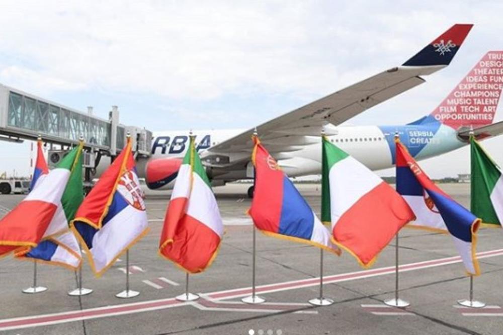 ER SRBIJA ODLETELA ZA RIM: Još jedan srpski avion pun pomoći poslat za Italiju