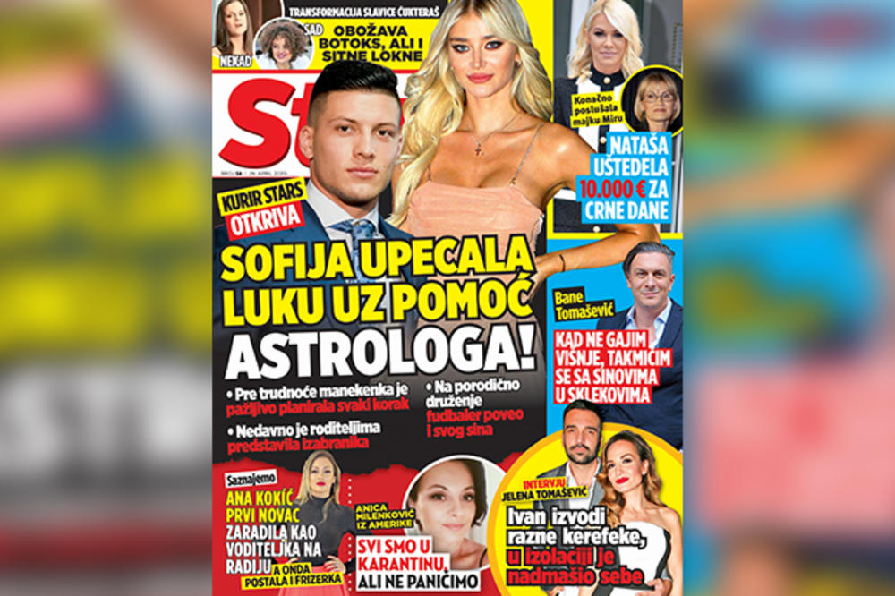 SUTRA POKLON - KURIR STARS! OTKRIVAMO: Sofija Milošević upecala Luku uz pomoć astrologa!