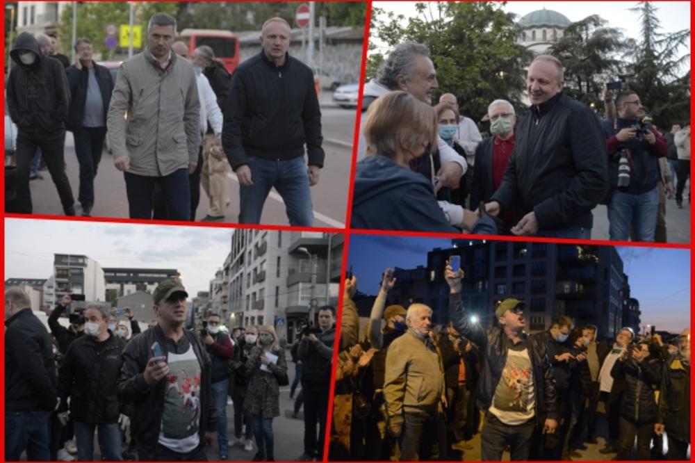ĐILAS SA SVOJIM PRISTALICAMA PONOVO KRŠIO POLICIJSKI ČAS: Lideri SzS i grupa građana protestovali na ulici! VIDEO