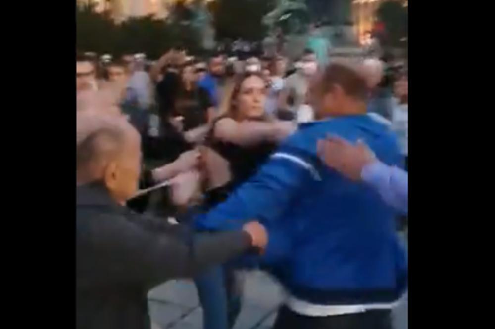 KURIR SAZNAJE: Uhapšen muškarac koji je napao ženu ispred Skupštine Srbije! VIDEO