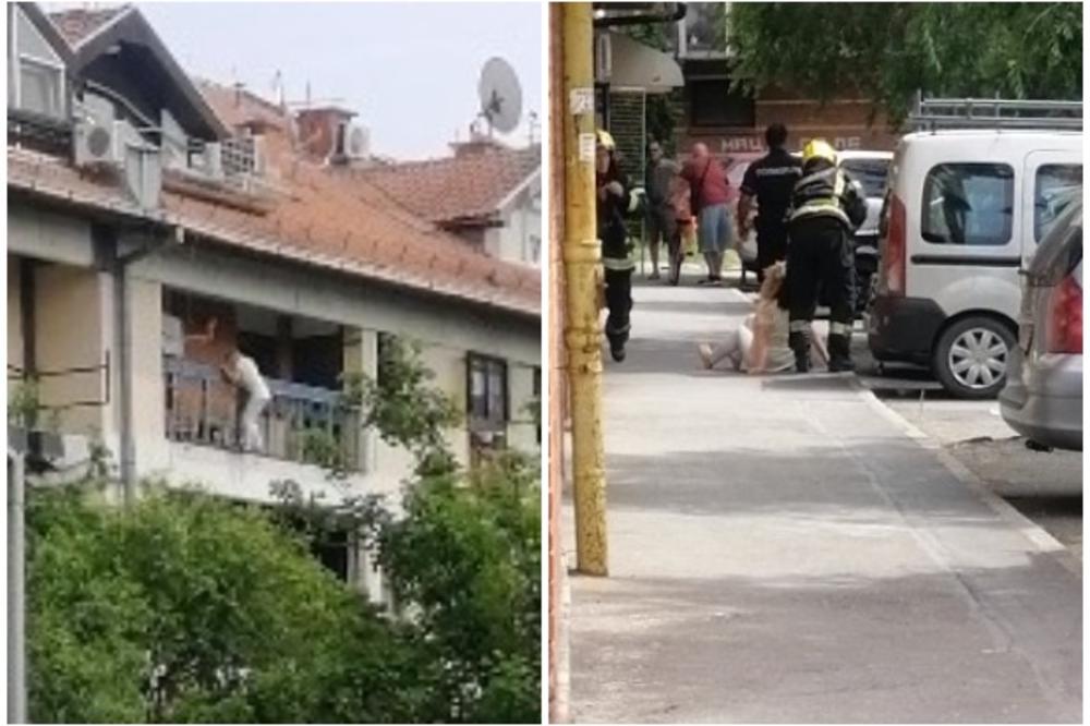 ŠOK-SCENE IZ NOVOG SADA: Žena skočila s terase naočigled vatrogasaca i policije, evo šta je potom bilo UZNEMIRUJUĆI FOTO
