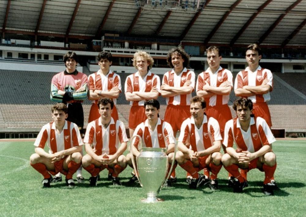DRAGAN DZAJIC and LJUPKO PETROVIC coach champions of Europe 1991 Red star Crvena  zvezda Champions