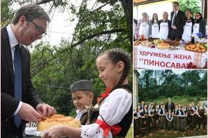 HVALA NA DIVNOM DOČEKU: Predsednik Srbije zahvalio se Pinosavkama, pa se u manastiru družio s mališanima (FOTO)