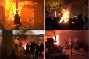 ZAPALJENA CRKVA STARA 200 GODINA BLIZU BELE KUĆE: Huligani je išarali grafitima, a onda je buknuo i požar (VIDEO)