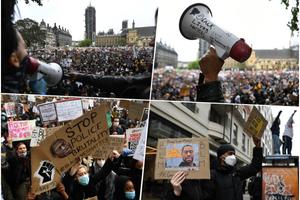 POLICAJAC OBOREN SA KONJA NA NEREDIMA U LONDONU: Masovne demonstracije zbog Džordža Flojda ni apel ministra nije sprečio