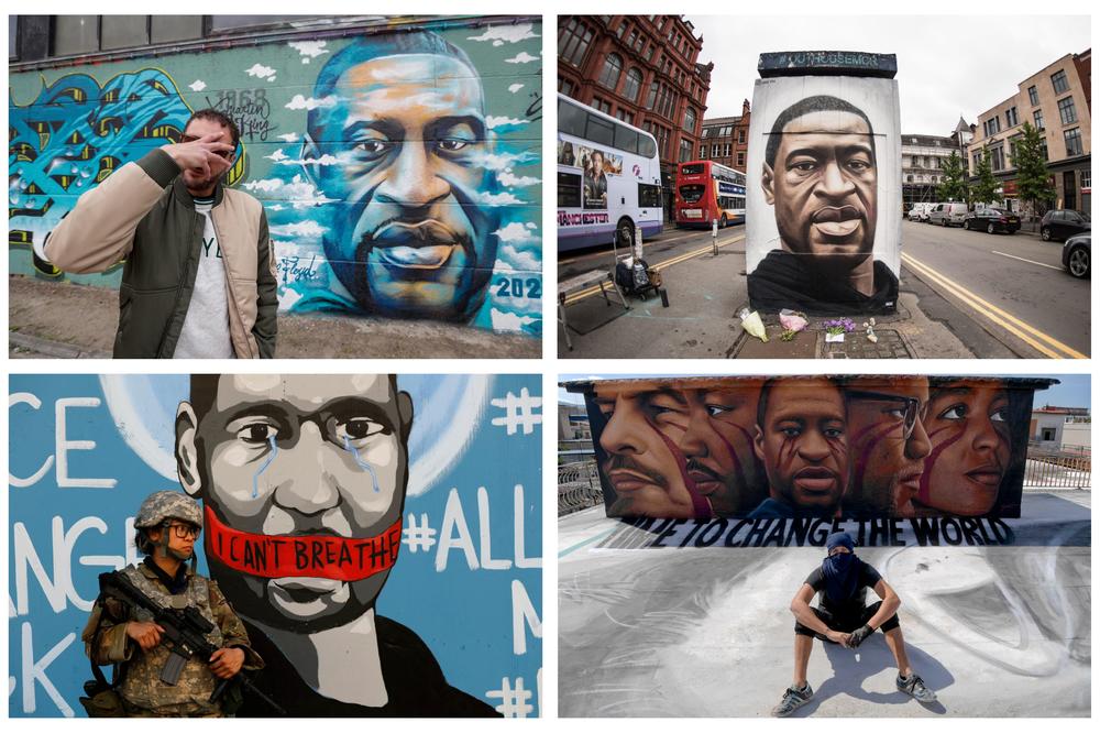 UBIJENI FLOJD OPOMINJE SA ZIDOVA ŠIROM SVETA: Strit art umetnici od Sirije do Kenije odaju poštu ubijenom Afroamerikancu