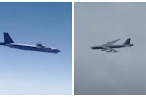 BLISKI SUSTRET RUSKIH LOVACA I AMERIČKIH BOMBARDERA: Ispratili B-52H nad Ohotskim morem, blizu ruske granice! (VIDEO)