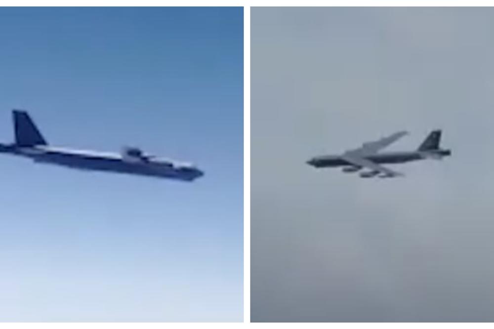 BLISKI SUSTRET RUSKIH LOVACA I AMERIČKIH BOMBARDERA: Ispratili B-52H nad Ohotskim morem, blizu ruske granice! (VIDEO)