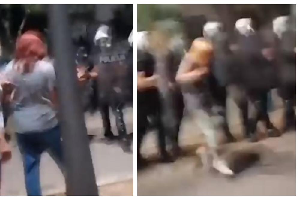 JUNAK DO JUNAKA: Ovako je policija krenula čizmama i suzavcem na žene u Baru! (VIDEO)