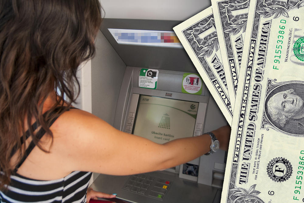 bankomat, prevara, dolari