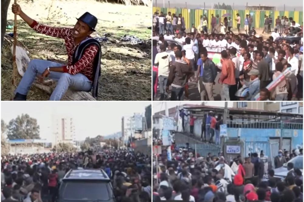 HAOS U ETIOPIJI POSLE UBISTVA POPULARNOG PEVAČA: Najmanje 80 mrtvih, stotine kola spaljene, interneta nema (VIDEO)