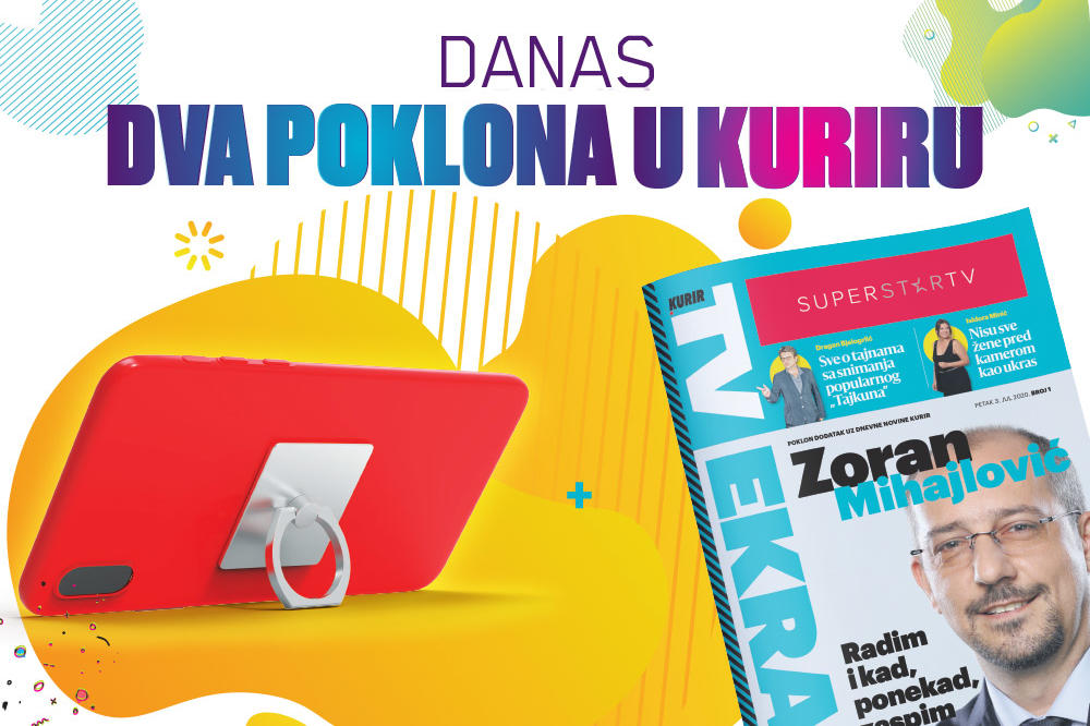 DANAS POKLANJAMO! DODATAK TV EKRAN I DRŽAČ ZA MOBILNI TELEFON S PRSTENOM - samo u novom, redizajniranom KURIRU