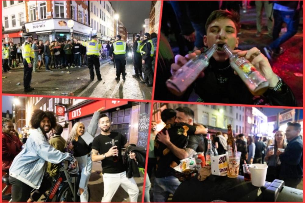 MANI KORONU, DAJ PIVO: Britanci posle ukidanja karantina pohrlili u barove i restorane! (FOTO, VIDEO)