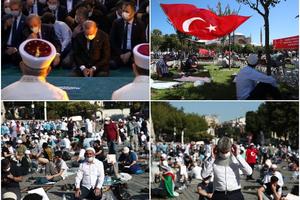 AJA SOFIJA OPKOLJENA: 20.000 policajaca obezbeđuje prvu molitvu otkad je ponovo postala džamija, stigao i Erdogan