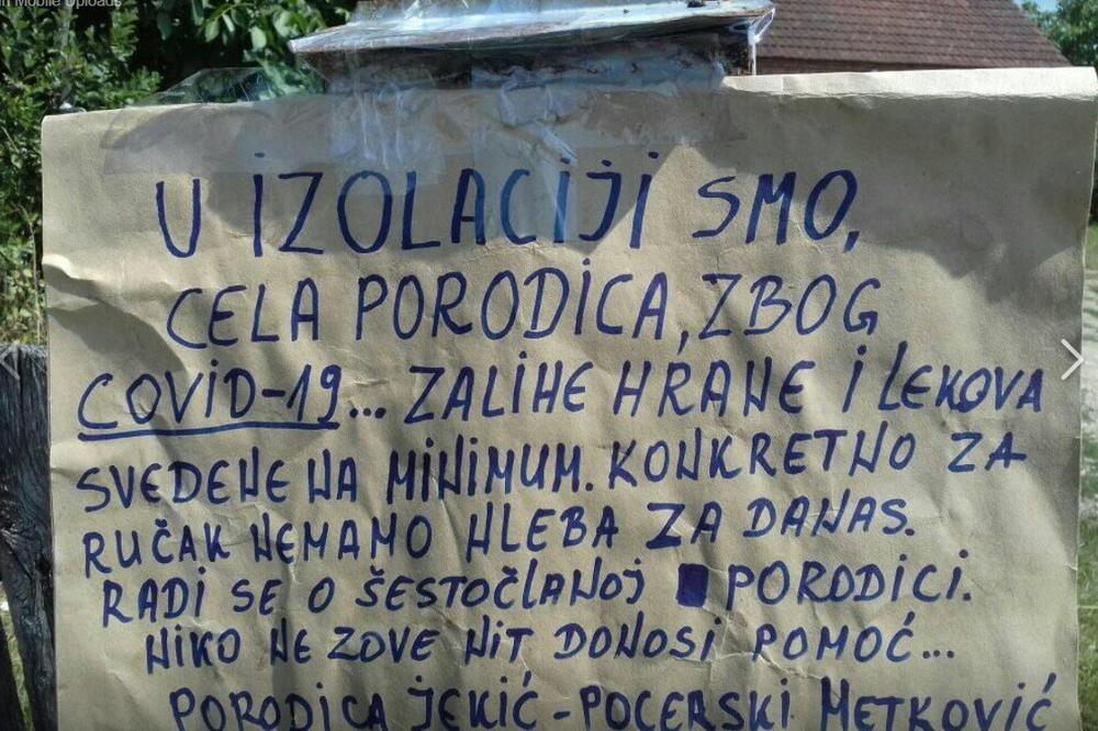 BUKTE MREŽE ZBOG PORUKE NA TARABI KOD ŠAPCA: U izolaciji smo, cela porodica! Konkretno, za ručak nemamo hleba danas FOTO